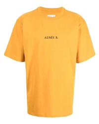 T-shirt girocollo arancione di agnès b.