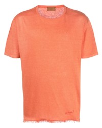 T-shirt girocollo arancione di Alanui