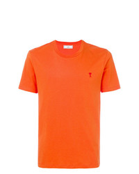 T-shirt girocollo arancione di AMI Alexandre Mattiussi