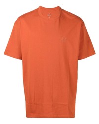 T-shirt girocollo arancione di Armani Exchange