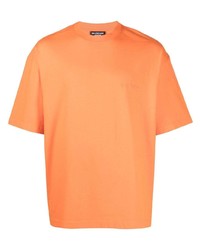 T-shirt girocollo arancione di Balenciaga