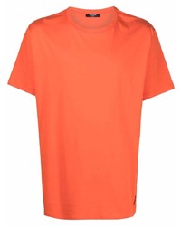 T-shirt girocollo arancione di Balmain