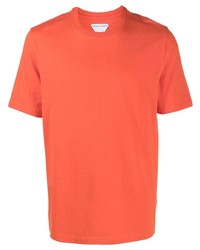 T-shirt girocollo arancione di Bottega Veneta