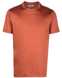 T-shirt girocollo arancione di Canali