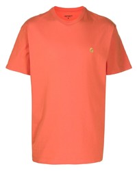 T-shirt girocollo arancione di Carhartt WIP