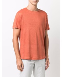 T-shirt girocollo arancione di Orlebar Brown