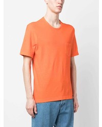 T-shirt girocollo arancione di Drumohr