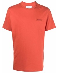 T-shirt girocollo arancione di Coach
