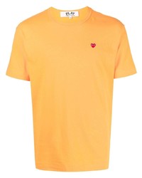 T-shirt girocollo arancione di Comme des Garcons