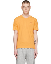 T-shirt girocollo arancione di Comme Des Garcons Play