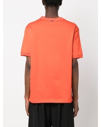 T-shirt girocollo arancione di Herno