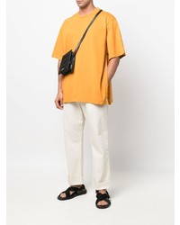 T-shirt girocollo arancione di Lemaire