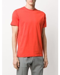 T-shirt girocollo arancione di Sunspel