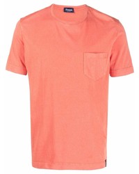T-shirt girocollo arancione di Drumohr