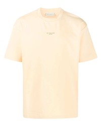 T-shirt girocollo arancione di Drôle De Monsieur
