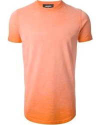 T-shirt girocollo arancione di DSquared