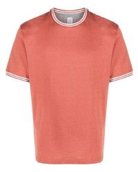 T-shirt girocollo arancione di Eleventy