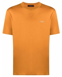 T-shirt girocollo arancione di Ermenegildo Zegna