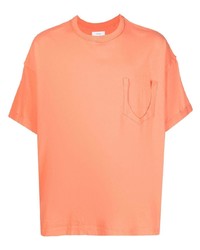 T-shirt girocollo arancione di Facetasm