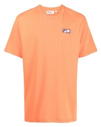 T-shirt girocollo arancione di Fila