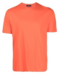 T-shirt girocollo arancione di Herno