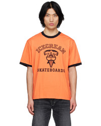 T-shirt girocollo arancione di Icecream