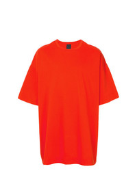 T-shirt girocollo arancione di Juun.J