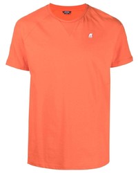T-shirt girocollo arancione di K-Way