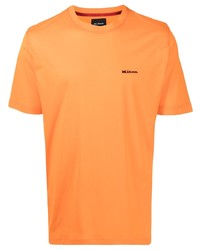 T-shirt girocollo arancione di Kiton