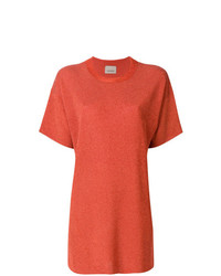 T-shirt girocollo arancione di Laneus