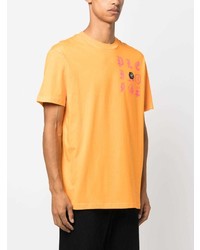 T-shirt girocollo arancione di Philipp Plein