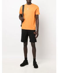 T-shirt girocollo arancione di Paul & Shark