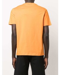 T-shirt girocollo arancione di Paul & Shark
