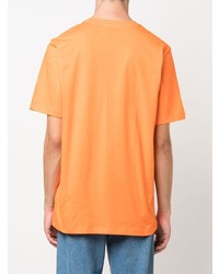 T-shirt girocollo arancione di MSGM