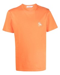 T-shirt girocollo arancione di MAISON KITSUNÉ