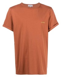 T-shirt girocollo arancione di Maison Labiche