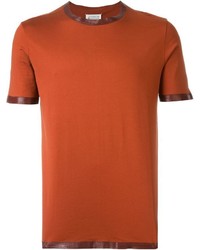 T-shirt girocollo arancione di Maison Margiela