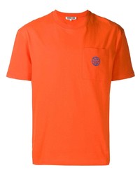 T-shirt girocollo arancione di McQ Alexander McQueen