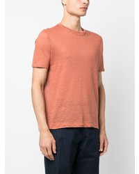 T-shirt girocollo arancione di Cruciani