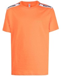 T-shirt girocollo arancione di Moschino