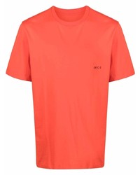 T-shirt girocollo arancione di Oamc