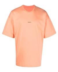 T-shirt girocollo arancione di Oamc