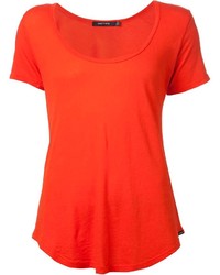 T-shirt girocollo arancione di Obey