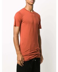 T-shirt girocollo arancione di Rick Owens
