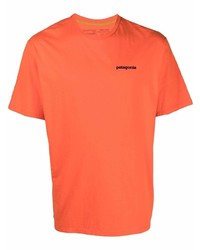 T-shirt girocollo arancione di Patagonia
