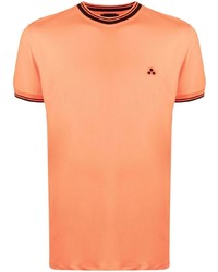 T-shirt girocollo arancione di Peuterey