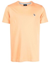 T-shirt girocollo arancione di PS Paul Smith
