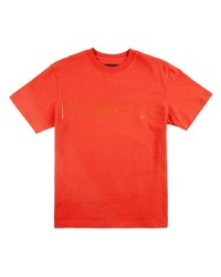 T-shirt girocollo arancione di purple brand