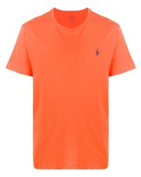 T-shirt girocollo arancione di Ralph Lauren