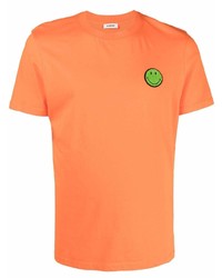T-shirt girocollo arancione di Sandro